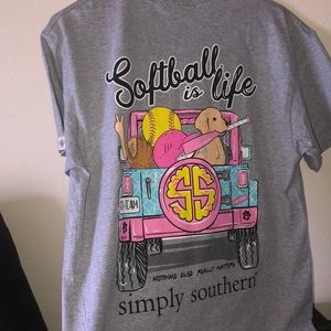 Brand new simply southern softball is life shirt